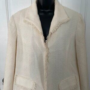 Vintage Sag Harbor Cream Colored Blazer size 14